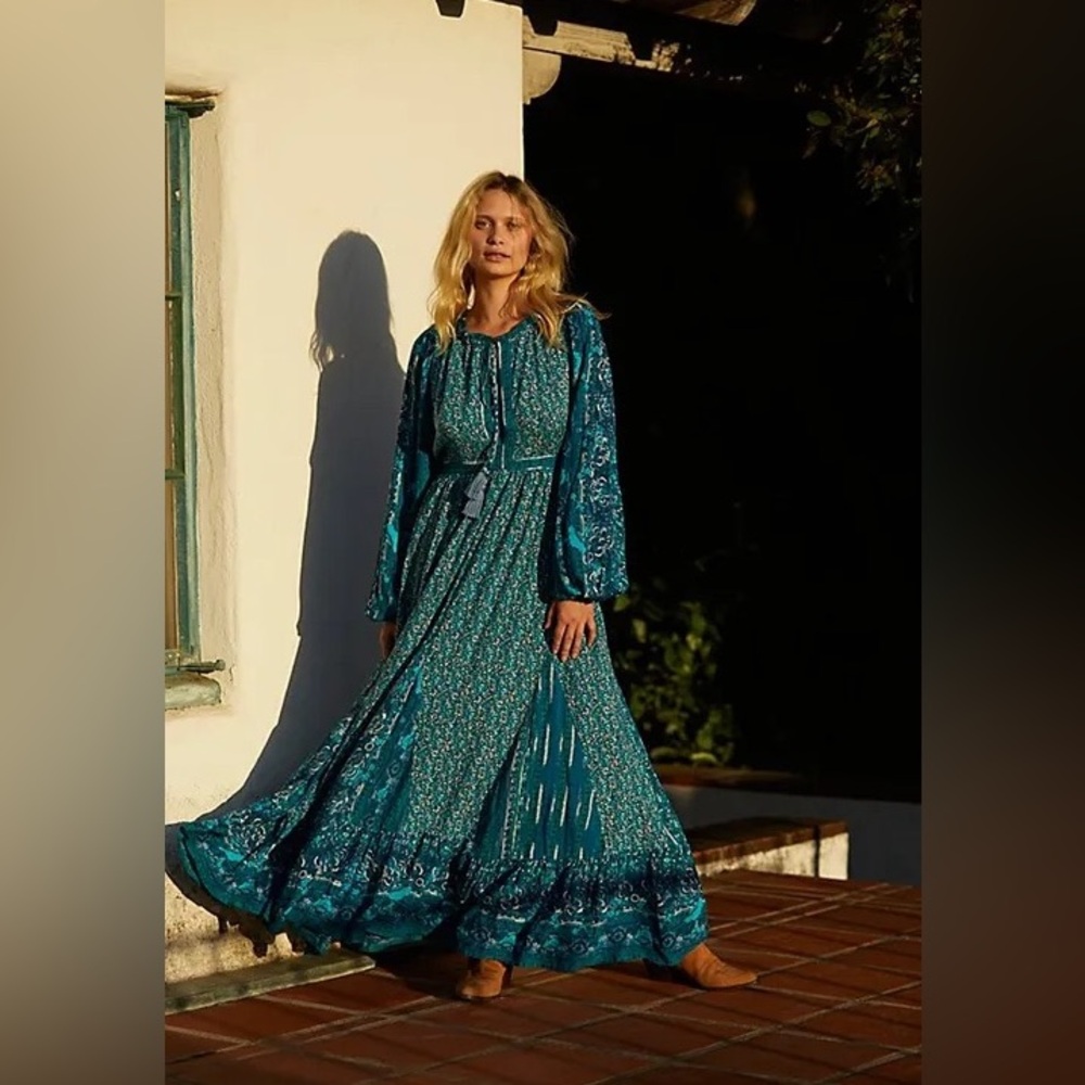 Free People Happy Feelings Dress in Emerald